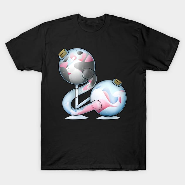 Demigirl And Transgender Pride Potion T-Shirt by Qur0w